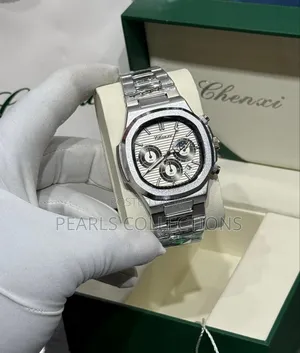 Chenxi Silver Chain Watch (White Face Dial)