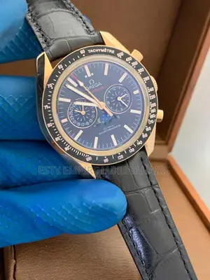 High Quality Luxury Omega Leather Wristwatch