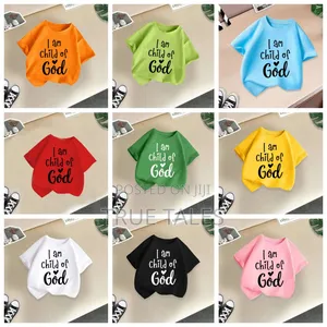 Unisex Boys&Girls Colourful I Am A Child Of God Tops Ages 1 To 9 Years