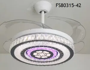 Crystal Led Fan Chandelier Lights.