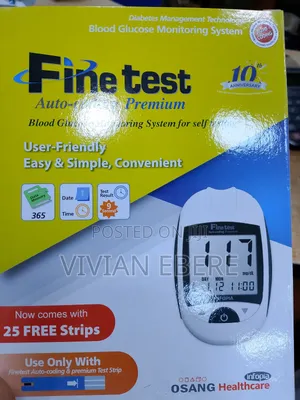 Fine Test Blood Glucose Meter With Free (25)Pcs Strips