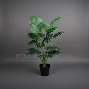 Artificial Mini Fan Palm 70cm – Dark Green Tropical Plant