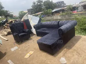 A Standard L Shape Chesterfield Couch
