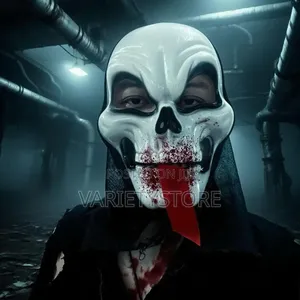 Halloween Ghost Face Mask With Head Cover