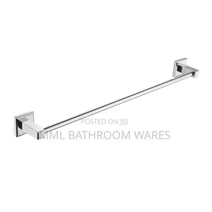 Square Base Chrome Single Towel Hanger