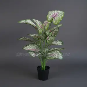 Artificial Taro Plant 73cm – Purple Tropical Faux Plant