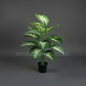 Artificial Taro Plant 73cm – Yellow Tropical Faux Plant