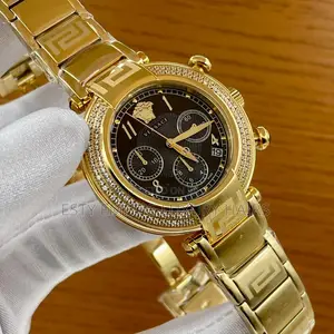 Female Versace Stoned Head Chain Watch 9