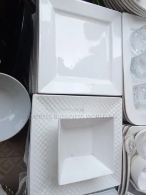 White Breakable Plates Set -6 Flats and 6 Bowls