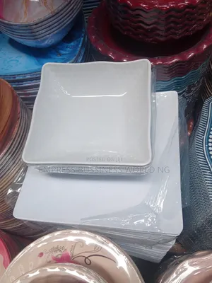 Unbreakable Plates Set-6 Wide Flat Plates and 6 Bowls