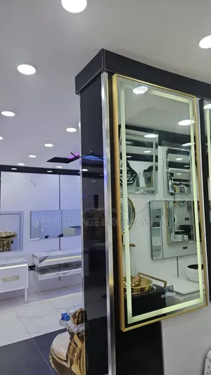 70x150cm Gold Frame Mirror With Light and Bluetooth
