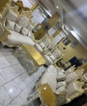 Royal Gold Frame Sofa Set – 8 Seaters | Classic Luxury Design