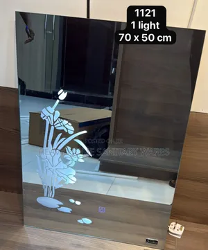 Flower Design Mirror With Lights