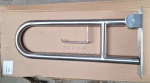 Stainless Grab Bar With Tissue Holder for Toilet Seat