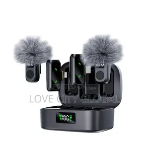 Qy88 Wireless Microphone Anc Magnetic Dual Receiver Mic Charging Case