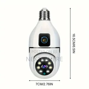 Dual Lens Bulb PTZ Camera - Wifi Smart Camera for Moms and Offices