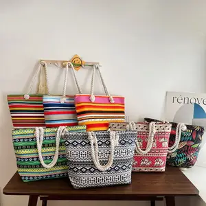 New Ethnic Style Fashion Large Capacity Printed Travel Tote Bag