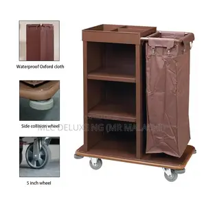 Hotel / Office / Housekeeping Trolley (Single Type Design) Brown Cart