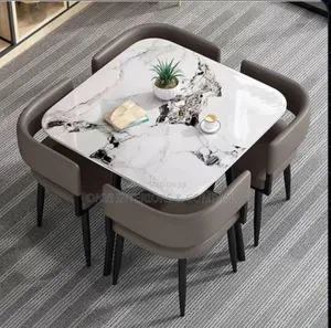 Unique Marble Dining Plus 4 Chairs