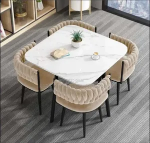 Unique Marble Dining Plus 4 Chairs