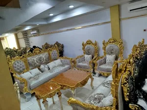 Fabric Seven Seater Sofa Chair