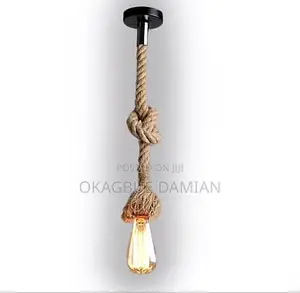Rope Nautical Hanging Lamps Retro 18mm Hemp Rope Pendant