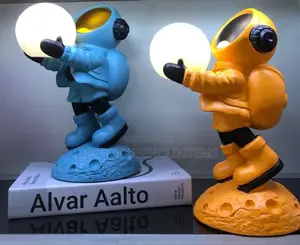 Astronaut With Moon Light Figurine