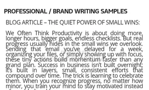 Content Writer