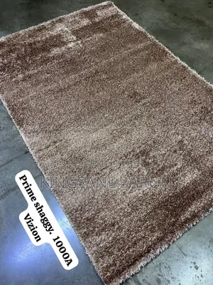 7x10fts Brown Shaggy Turkey Center Rug