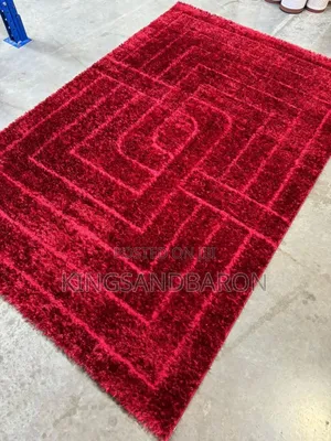 5x7fts Red Shaggy Center Rug