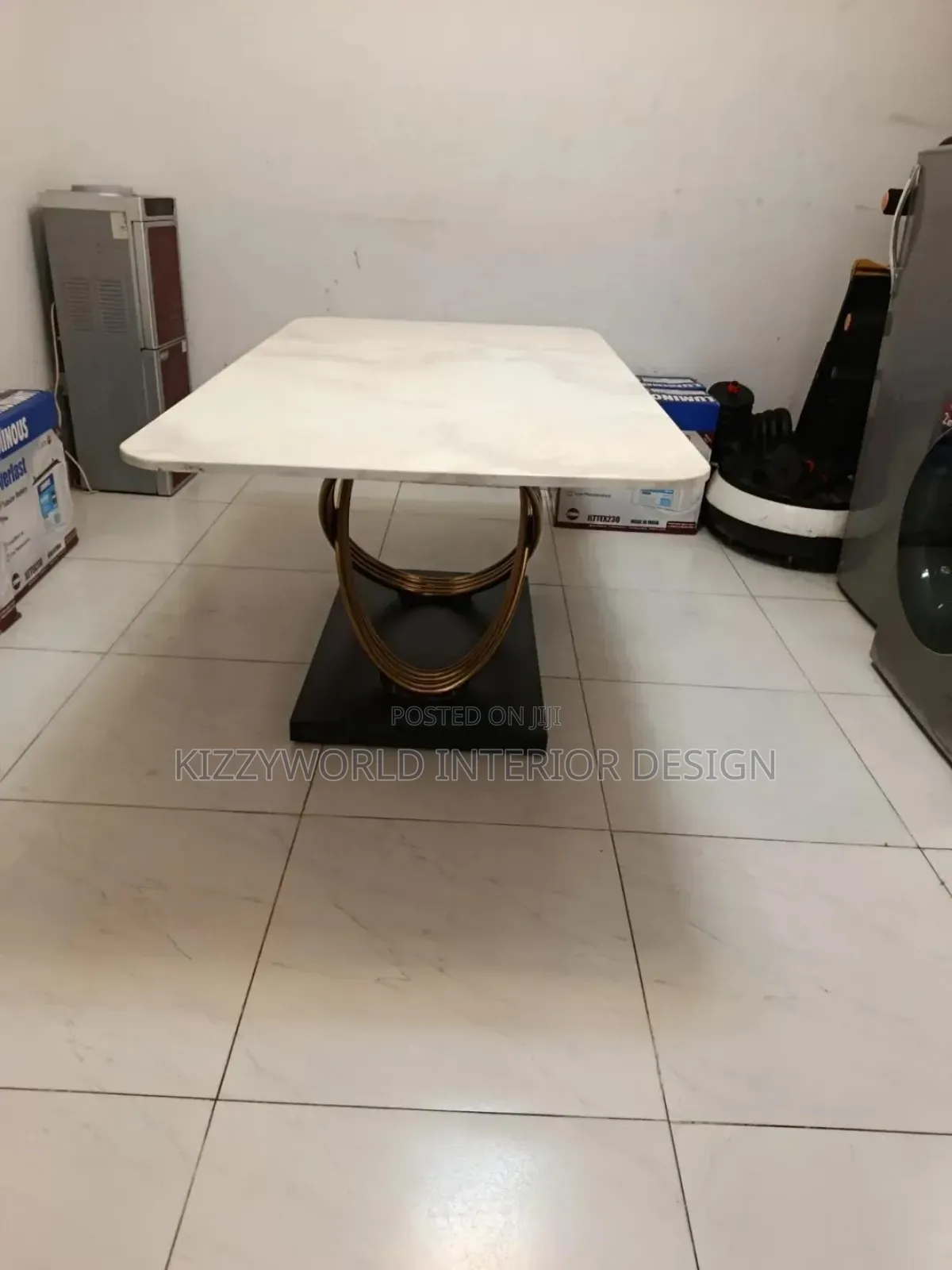 Marble Dining Table by 6 Chairs.