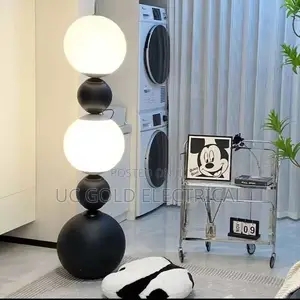 Artisan Italian Gourd Floor Lamp - Medieval-Inspired Bauhaus Design