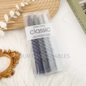 Set of Colour Gradient Spiral Long Candle