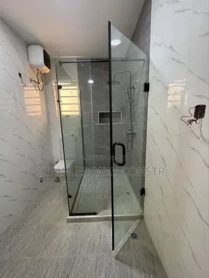 Shower Glass Black Stripe Accessories Cubicle