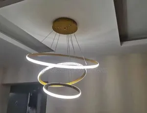 3-Ring Light Chandelier or Led Pendant Light .