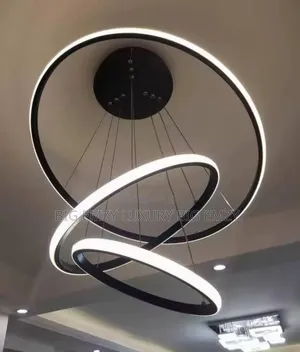 3-Ring Light Chandelier or Led Pendant Light .