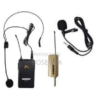 Uhf Wireless Lapel/Tie-Clip Microphone System With Head Mic
