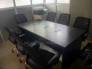 Conference Table And Mesh Chairs ( Table Plus 7 Chairs)