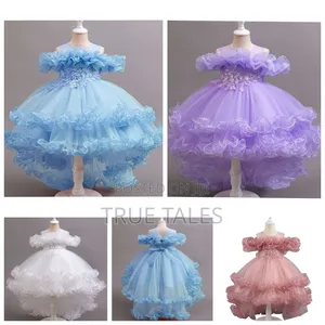 Girls Full Flouncy Frills Cinderella Ballgown Dress Ages 3 To 11 Years