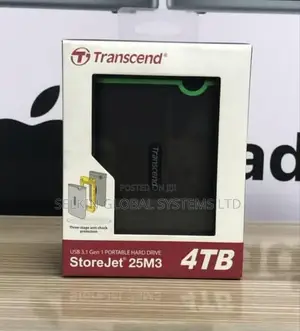 Transcend 4tb Storejet External 3.0 Hard Drive