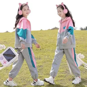 Turkey Girls Colourful Joggers And Hoodies Set Ages 4 To 12 Years