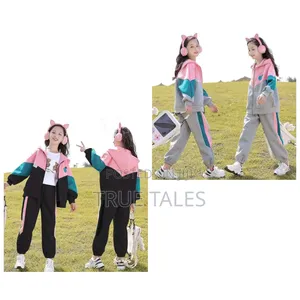 Turkey Girls Colourful Joggers And Hoodies Set Ages 4 To 12 Years