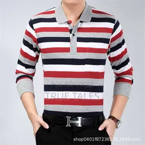 Striped Long Sleeves Polo T-shirt
