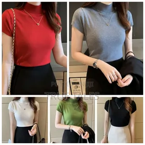 Ladies Stretchy High Neck Tops