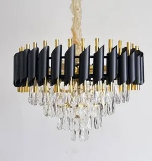 400mm Gold and Black Chandelier Lights.