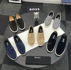 Hugo Boss Quality Luxury Men Suede Loafers