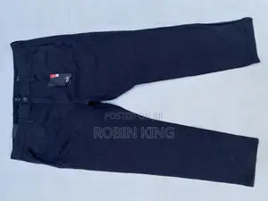 Canda Blue Black Chinos Trousers Slim Fit W38 L40