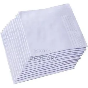 Quality White Cotton Handkerchief - 12-in-1