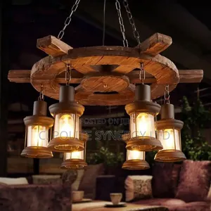 Wood Lamp Chandelier