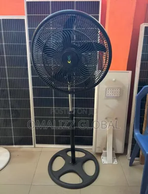 Solar Rechargeable Standing Fan With Solar Panel